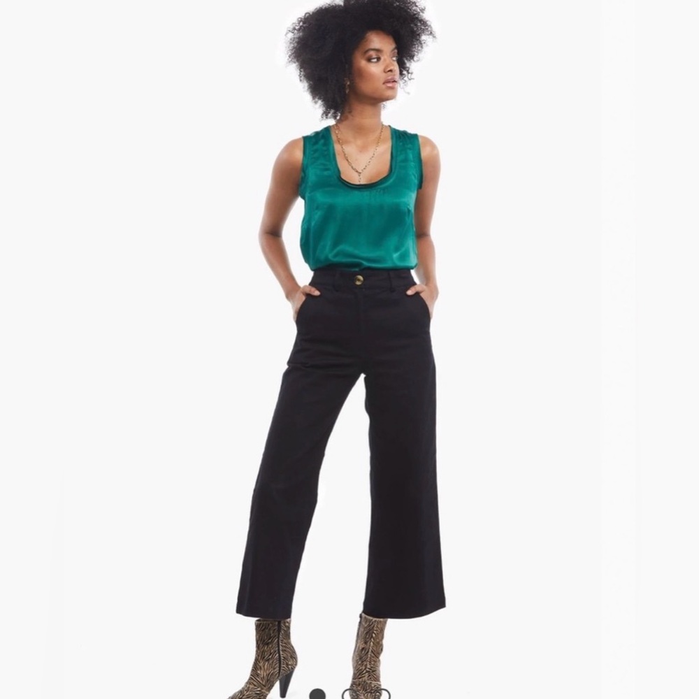 Able EUC Aarti Wide Leg‎ Crop Black Size 10